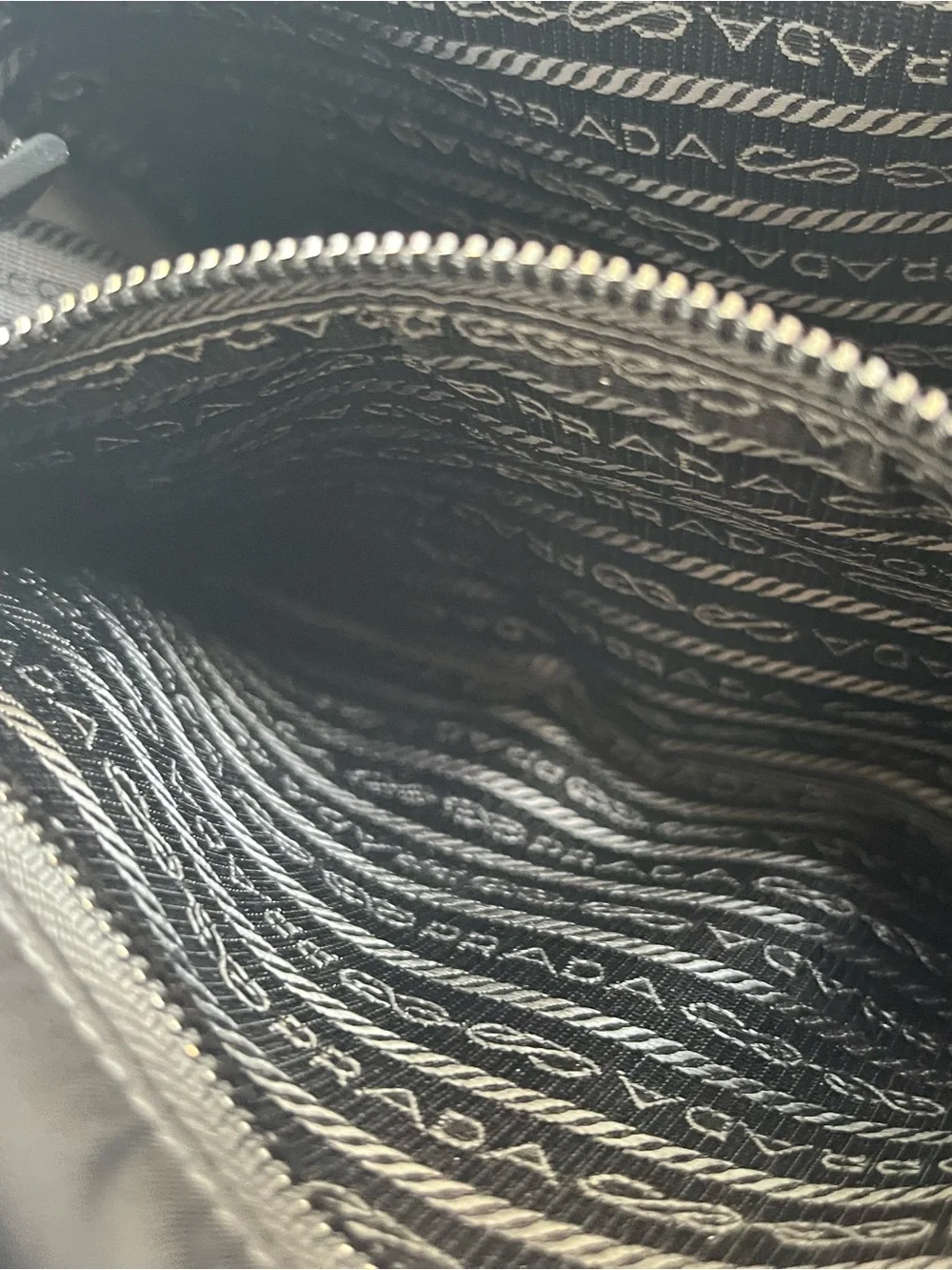 Prada Black Nylon Messenger Bag with Front Buckles